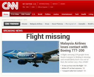 CNN Story Missing Flight