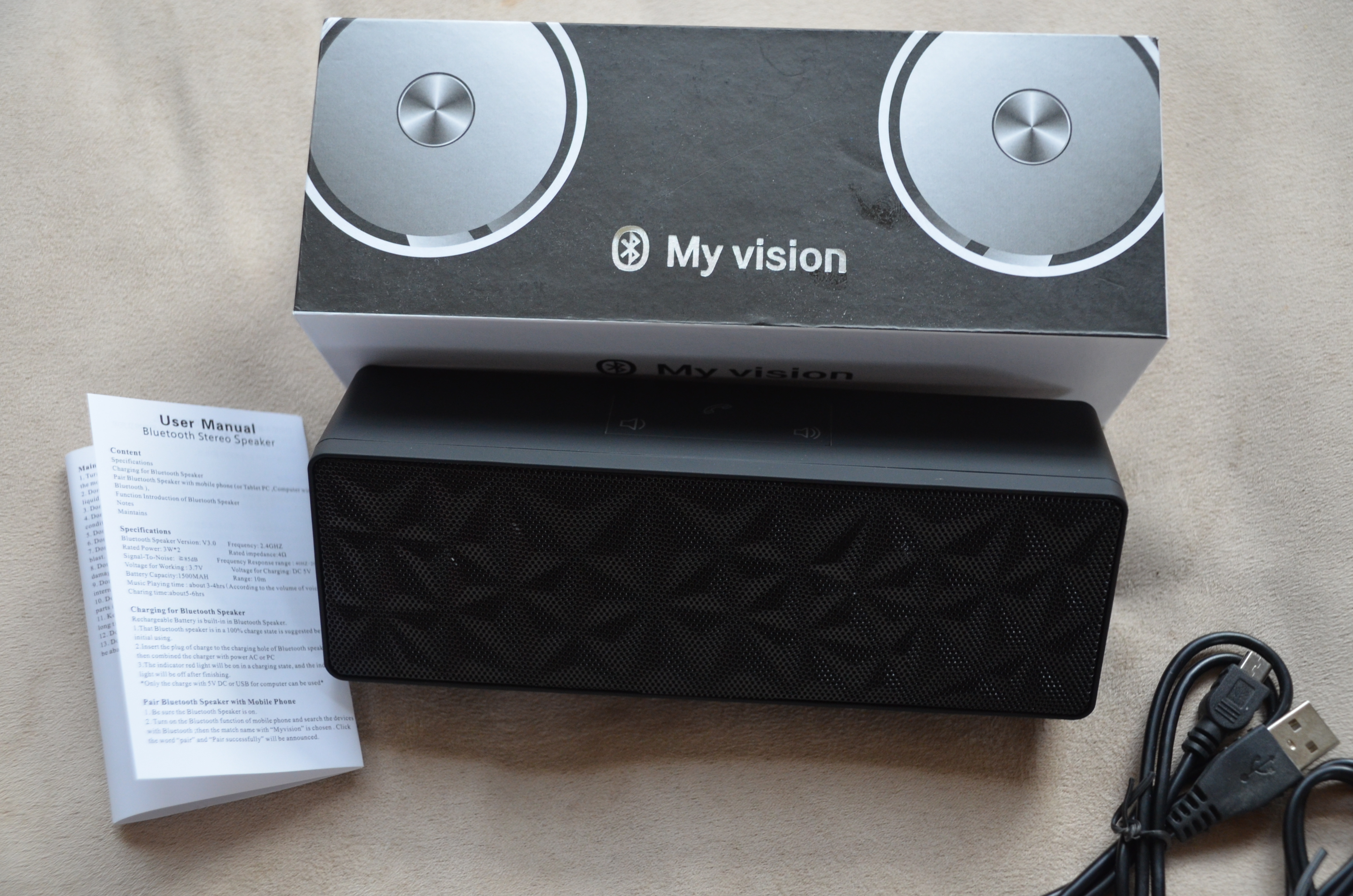my vision bluetooth speaker manual