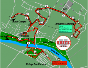 Rutgers Unit 13.1 half marathon course map
