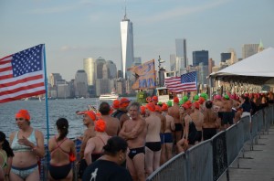 Swimmers await start