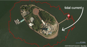 my  Liberty Island Swim path