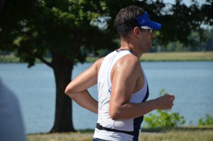 Nearing Finish of triathlon