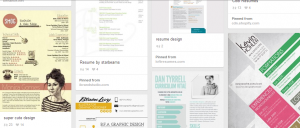 Mix of Resume Desgins on Pinterest