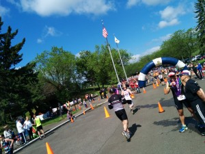 competitors finish Jerseyman Tri  2014