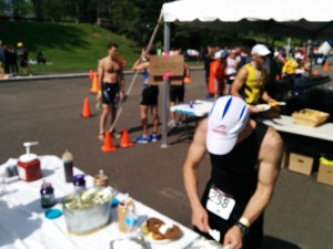 post race breakfast Jerseyman Tri  2014