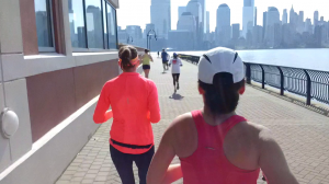 Heading toward waterfront NYC skyline 