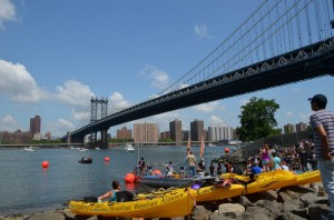 Swim Finish - adjacent to Manhattan Bridge Brooklyn side