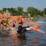 Ladies wave start, Lincoln Park Triathlon