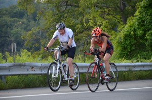 Near mile 5 - competitors locked in battle