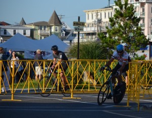 Tony powering through turn near mile 10 ...