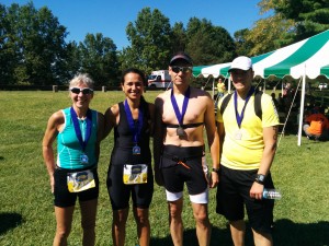 Post race photo with friends