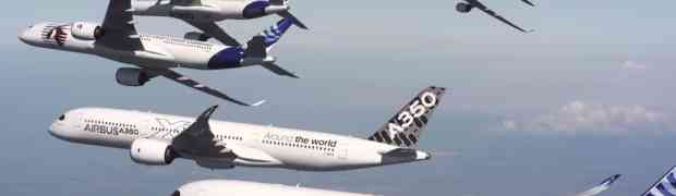 Cool Airbus formation flying promo