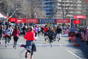 Love Run half marathon Finish