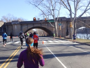 Mile 8 along Schuylkill River bank in Fairmount Park