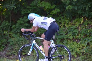 Tony T. powering through the bike near around mile 6