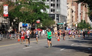 Running up 72nd towards Central Park