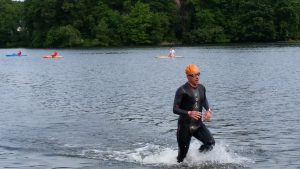 2.4mi. swimmer finishing