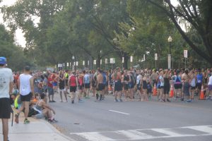 competitor milling about before the race