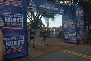 here I am finishing another hot and humid race